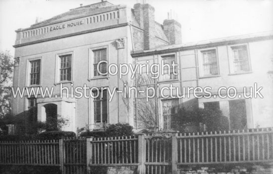 Eagle House stood on the east side of Broomhill Road, between Snakes Lane and Broadmead Road. Woodford Green, Essex. c.1910